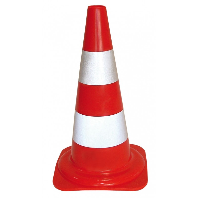 Traffic cone red/white pvc height 50 cm - giemmeargenta.it