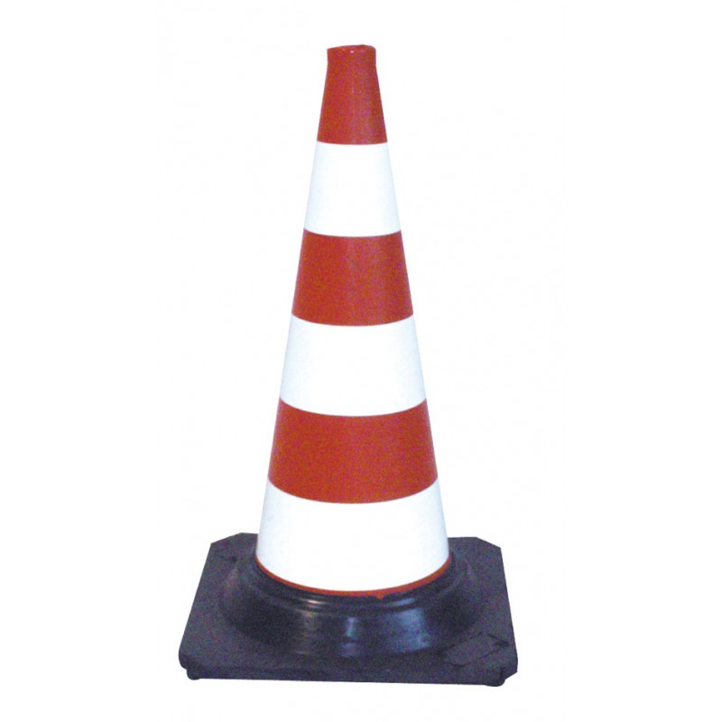 Traffic cone with rubber three reflective strips height 50 cm ...