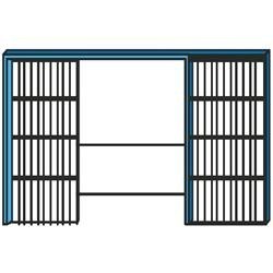 Controtelai per pareti interne rifinite ad INTONACO per porte scorrevoli doppia anta frontale, 1 pz