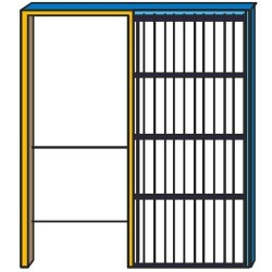 Controtelai per pareti interne rifinite in CARTONGESSO per porte scorrevoli ad unanta, 1 pz