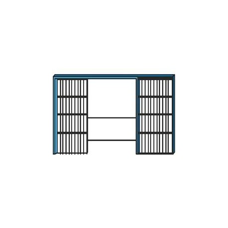 Controtelai per pareti interne rifinite in CARTONGESSO per porte scorrevoli doppia anta frontale, 1 pz