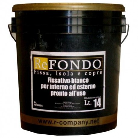 Fondo acrilico bianco pronto allfuso "REFONDO", Latta 14 Lt., Bianco,