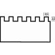 Frattone dentato manico in legno 28x12