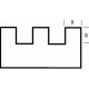 Frattone dentato manico in legno 28x12